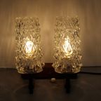 Vintage Dubbele Wandlamp - Hout, Glas Jaren '60 | 01197 thumbnail 2