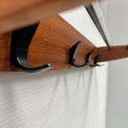 Midcentury Modern Design Kapstok, Hoedenplank 4 Haken Zwart thumbnail 2