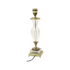 Empire Tafellamp Geslepen Kristal Diamantpatroon Verguld Brons thumbnail 7