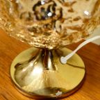 Vintage Tafellamp Bollampje Bedlampje Lamp Messing Glas thumbnail 16