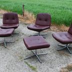 Vintage Fauteuils (3) Met Hocker (2) thumbnail 2