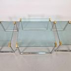 3 X Regency Peter Ghyczy Salontafel Bijzettafel T53 Messing thumbnail 4