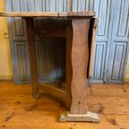 Wijnproeftafeltje Klaptafel Bijzettafel Frans Antiek thumbnail 6