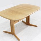 Vintage Deense Ovalen Uitschuifbare Eettafel Tafel Massief Hout thumbnail 7