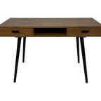 Vintage Bureau Werkplek Compact Jaren 70 Plak Fineer thumbnail 7