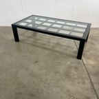 Vintage Zwarte Hoogglans Salontafel Met Glazen Blad, Japanse Stijl, 1980’s thumbnail 18