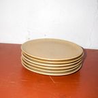 Vintage Grès Stoneware Breakfast Plates Or Dessert Plates * Set Of 6 thumbnail 9