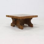 Brutalist Solid Blonde Oak Checkered Coffee Table 1970S thumbnail 4