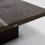 Rare Fossil Stone Coffee Table By Metaform 1970S thumbnail 9