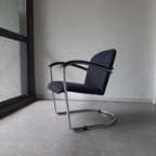 Vintage Bauhaus Armchair By W.H. Gispen For Gispen, 1930S | Re-Upholstered thumbnail 6