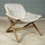 Midcentury Fauteuil Met Hocker – Göte Möbler Nässjö (G-Möbel) – Jaren 80 thumbnail 13