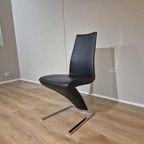 4x Rolf Benz 7800 - Eetkamerstoelen - Nieuwstaat - Zwart-wit thumbnail 10