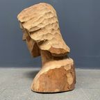 Uit Hout Gesneden Hoofd Of Buste Van Een Man Met Baard thumbnail 11