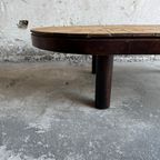 Unique Brutalist Stone Coffee Table With Leaf Design thumbnail 11