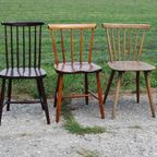 Vintage Houten Spijlenstoelen (3) thumbnail 5