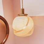 Italian Murano Glass Swirly Donut Hanging Light thumbnail 3