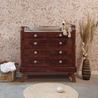 Franse Vintage Commode Met Wit Marmeren Blad thumbnail 9
