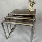 Hollywood Regency ‘Nesting Tables’ – Zilver/Goud thumbnail 2