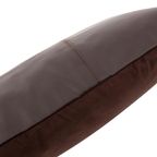Bazar Bizar | Het Six Panel Leather Kussenhoes - Chocolade - 30x50 thumbnail 4