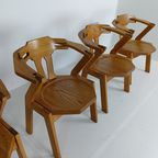 Set Van Vier Brutalistische Stoelen Met Armleuningen thumbnail 3