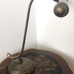 Leuke Vintage Metalen Bureaulamp Metaal Messing  Kleur thumbnail 3