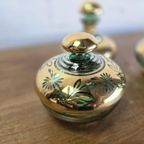 Set Van 3 Vintage Glazen Potjes / Parfumset / Toiletset thumbnail 4