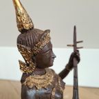 Brons Beeldje Van Een Thaise Muzikant thumbnail 4
