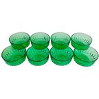 Set Smaragd Groene Glazen Arcoroc Schaaltjes 1960’s thumbnail 3