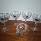 Vintage Set Van 5 Kristallen Champagneglazen Champagnecoupes thumbnail 11