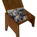 Vintage Tijdschriftenrek Platenhouder Lp Platen Bak Design thumbnail 8