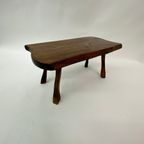 Brutalist Solid Wood Side Table, 1970’S thumbnail 8