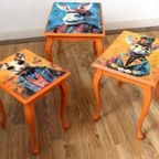 3 Oranje Bijzettafeltjes, Eclectisch, Muizen, Haas thumbnail 9