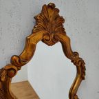 Vintage Hollywood Regency Goudkleurige Barok Rococo Spiegel Kuifspiegel 6 thumbnail 3