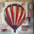 Cobra Art, Balloon. Luchtballon. Canvas. Gesigneerd. 1X1Mtr thumbnail 4