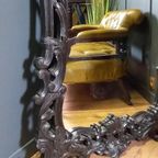 Antieke Zwarte Rococo Spiegel thumbnail 5