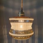 Vintage Hanglamp - Amberkleurig Glas Met Frosted Textuur thumbnail 9