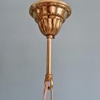 Grote Hanglamp Van Glas En Messing, Type Lantaarn, 1960 thumbnail 5