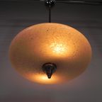 Art Deco Hanglamp Met Gewolkte Glazen Schaal, Jaren 30 thumbnail 12