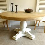 Prachtige Grote Ronde Mango Eettafel 140 Cm thumbnail 2