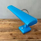 Fel Blauwe Vintage Mid Century Glamor Bureaulamp Uit Japan thumbnail 5