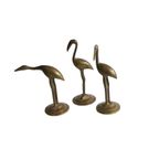 Vintage Set Van 3 Bronzen Staande Vogels, Jaren '60/'70 thumbnail 2