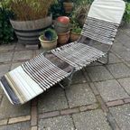 Vintage Opvouwbare Lounge Stoel Zwembad Vinyl thumbnail 4