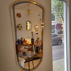Vintage Organichse Spiegel Wandspiegel Mirror Goud Zwart thumbnail 13
