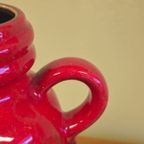 Vintage West Germany Vaas Vaasje Oorvaasje Rood Bruin thumbnail 3
