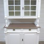 Prachtige Witte Landelijke Vitrine Buffetkast thumbnail 10