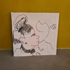 Krijt Tekening Gesigneerd Miro, 2E Helft 20E Eeuw thumbnail 2