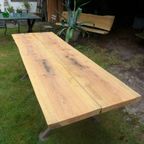 Prachtige Grote Boomstam Tuintafel 260 Cm thumbnail 3