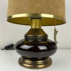 Vintage Tafellamp - Keramiek, Messing - Suede Kap - Tchibo thumbnail 6