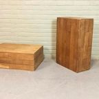 2 Rustieke Houten Salontafels Bijzettafels Nachtkastjes thumbnail 11