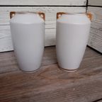 Set Van 2 Porseleinen Vaasjes, Jugendstil. thumbnail 8